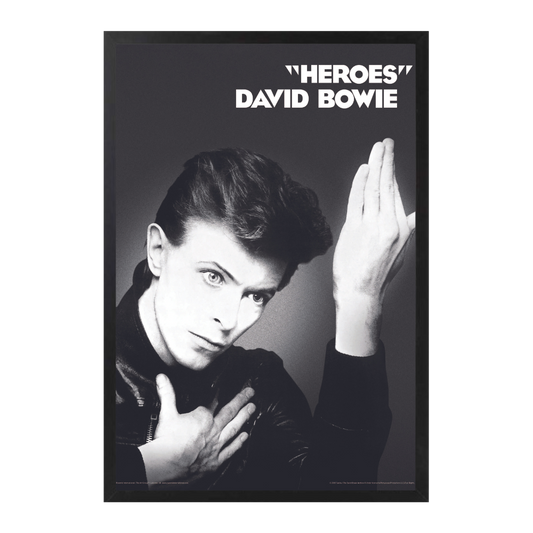 Ingelijste David Bowie Heroes Art Print 30x40cm