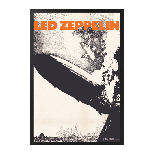 Ingelijste Led Zeppelin I Art Print 30x40cm